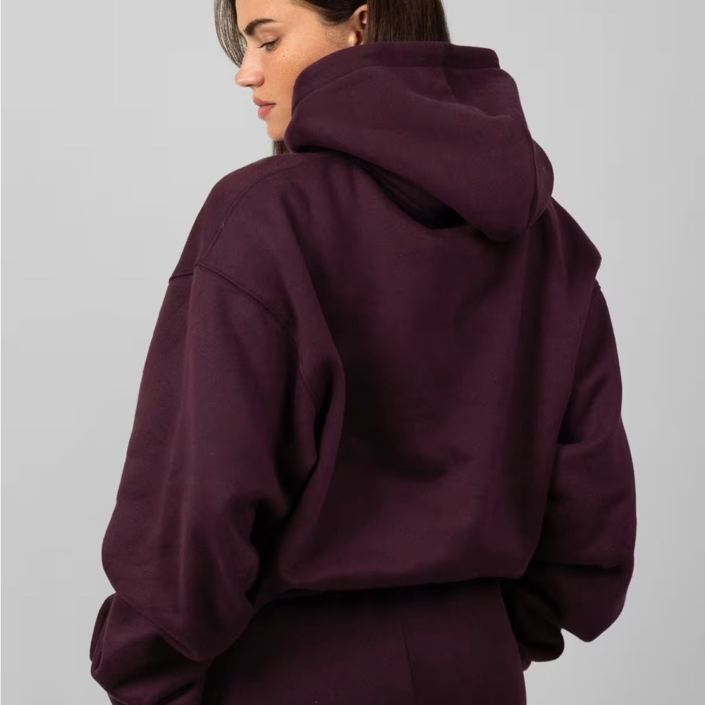 Elegant Women's Plum Hoodie - Picture 3 of 6